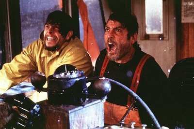 Picture of Mark Wahlberg and George Clooney in the Perfect Storm on a Ship