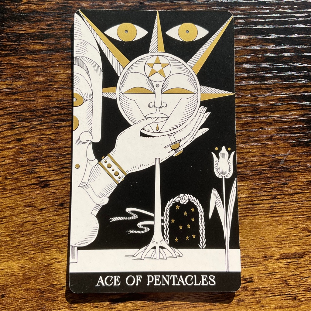 Ace of Pentacles from the Symbolic Soul Tarot