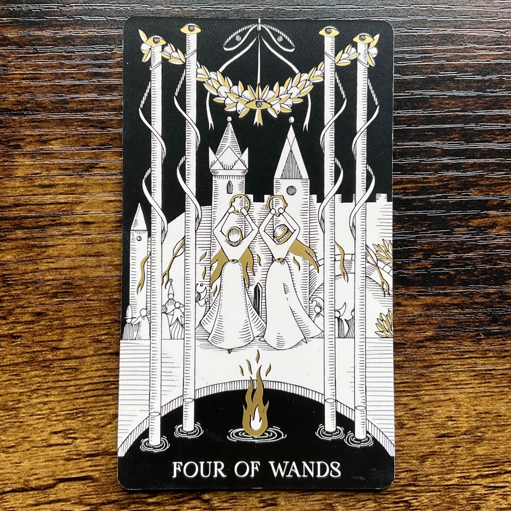 Four of Wands from the Symbolic Soul tarot