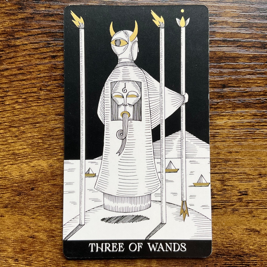 Three of Wands from the Symbolic Soul tarot