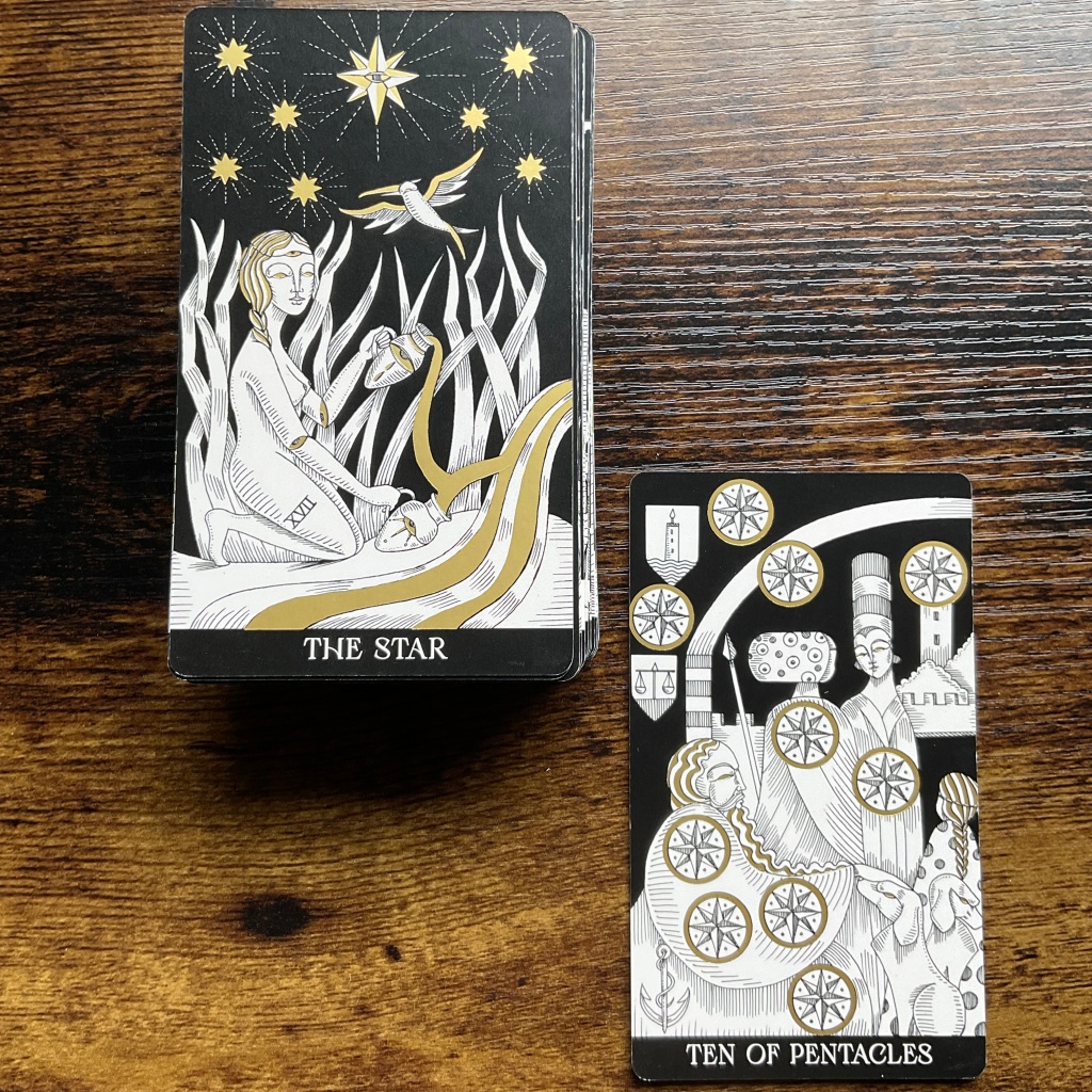 The Star and Ten of Pentacles from the Symbolic Soul Tarot