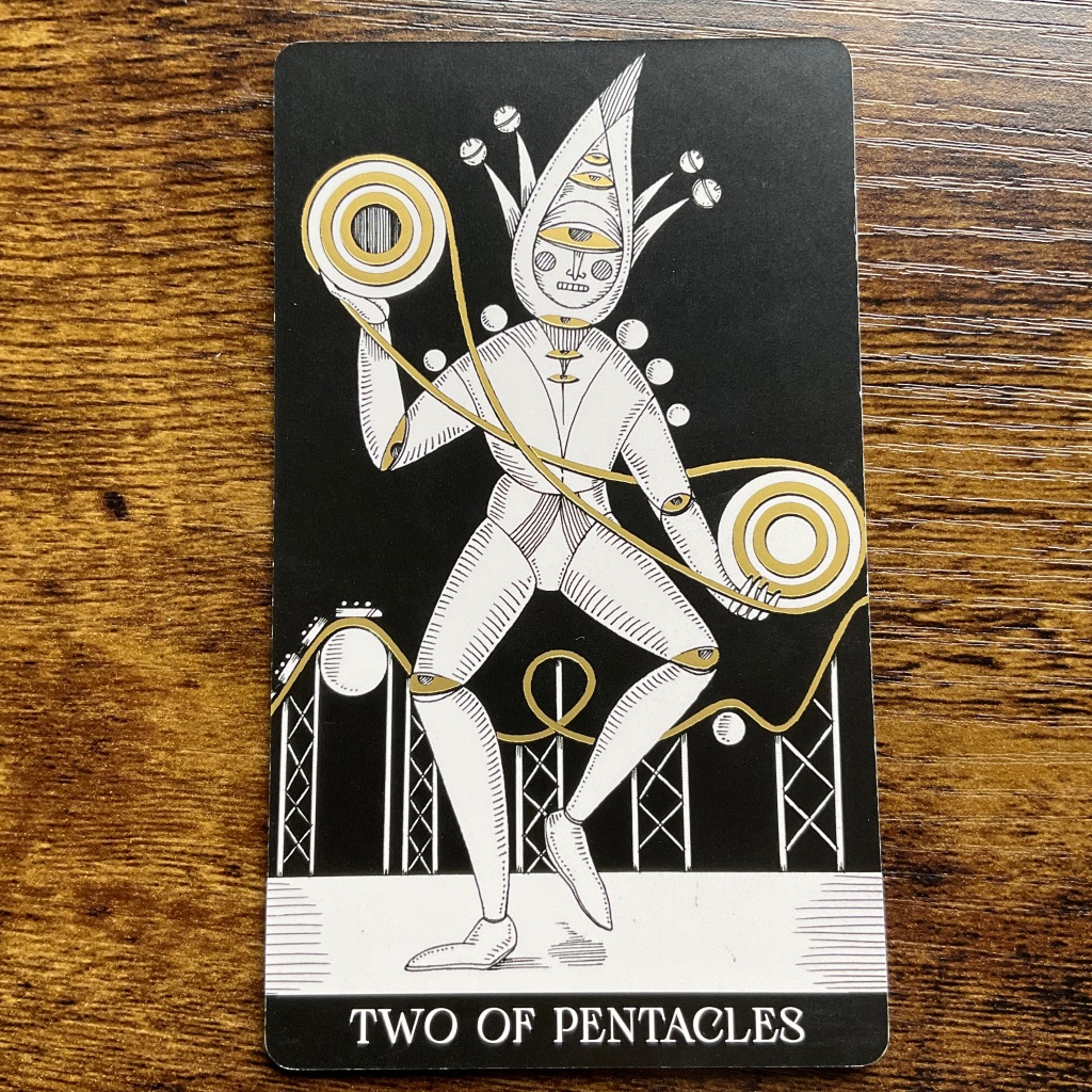 Two of Pentacles from the Symbolic Soul Tarot