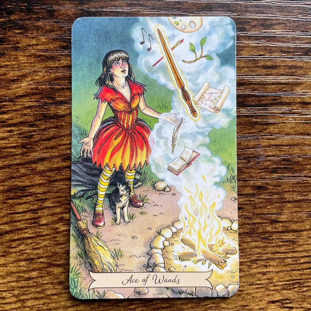 Ace of Wands from the Everyday Witch Tarot