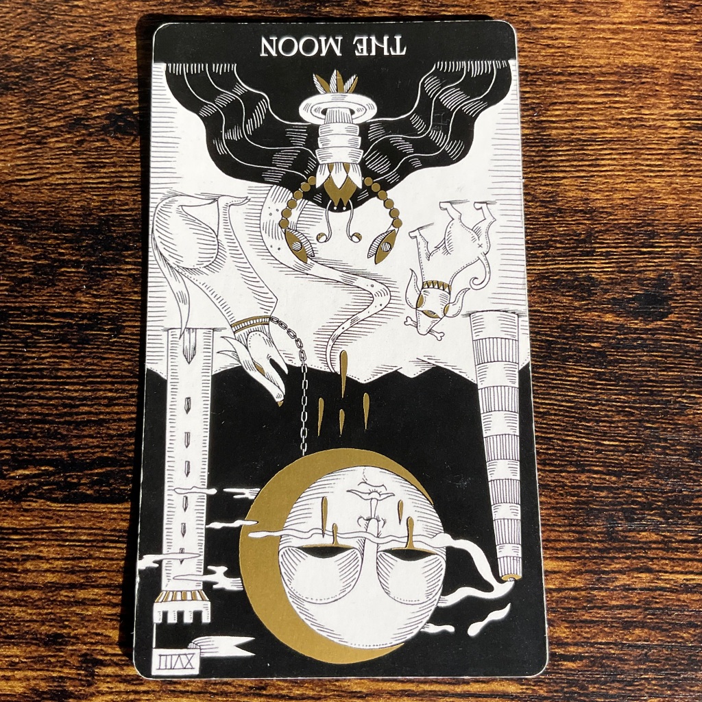 The Moon in Reverse from the Symbolic Soul Tarot