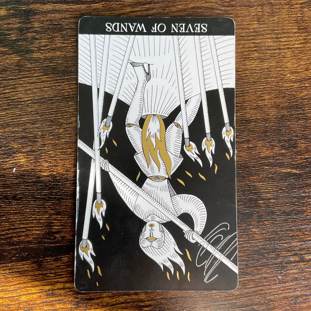 Seven of Wands from the Symbolic Soul Tarot