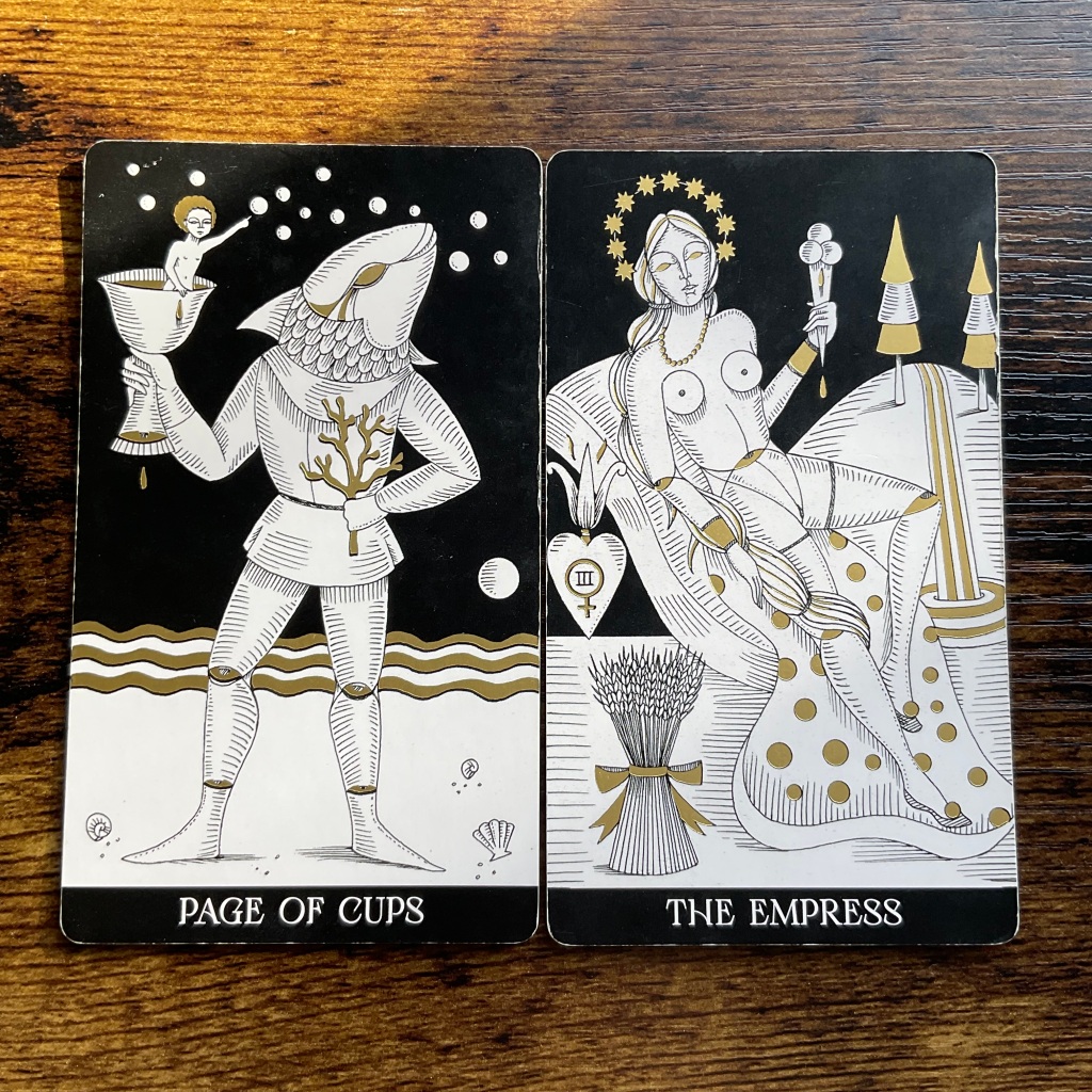 Page of Cups and the Empress from the Symbolic Soul tarot